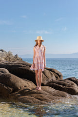 Pink Label - Beachwear Embroidery Orange