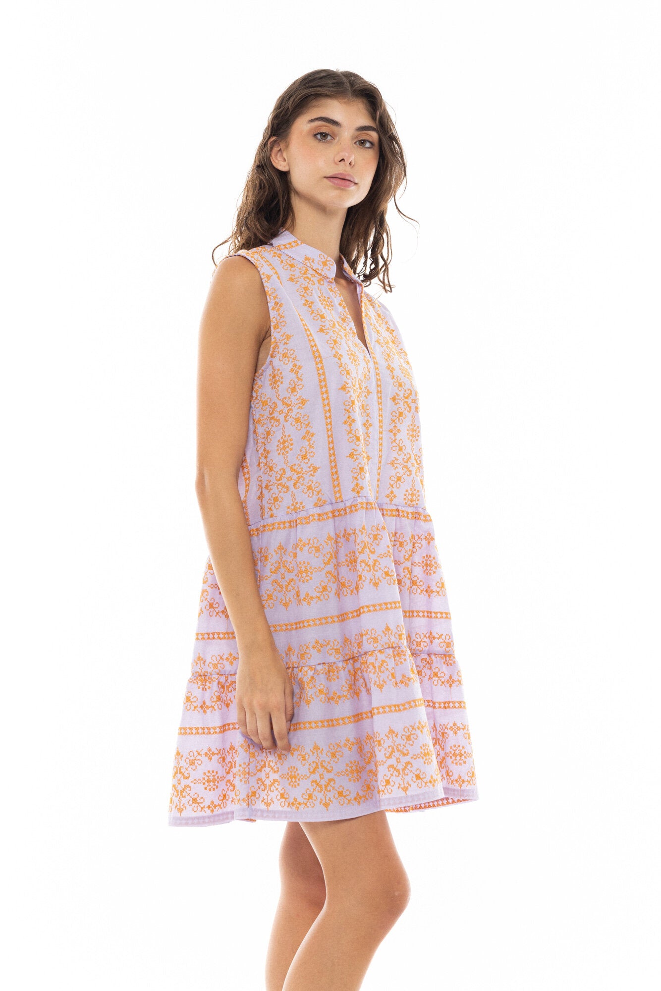 Pink Label - Beachwear Embroidery Orange