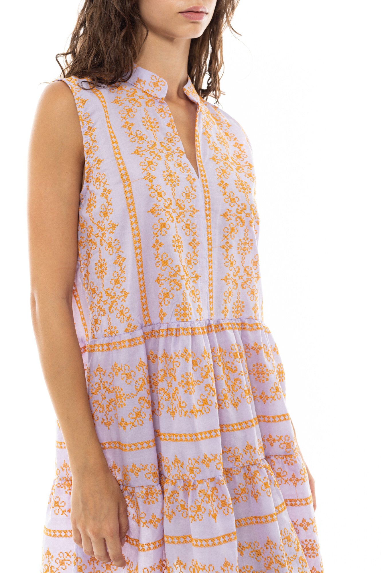 Pink Label - Beachwear Embroidery Orange