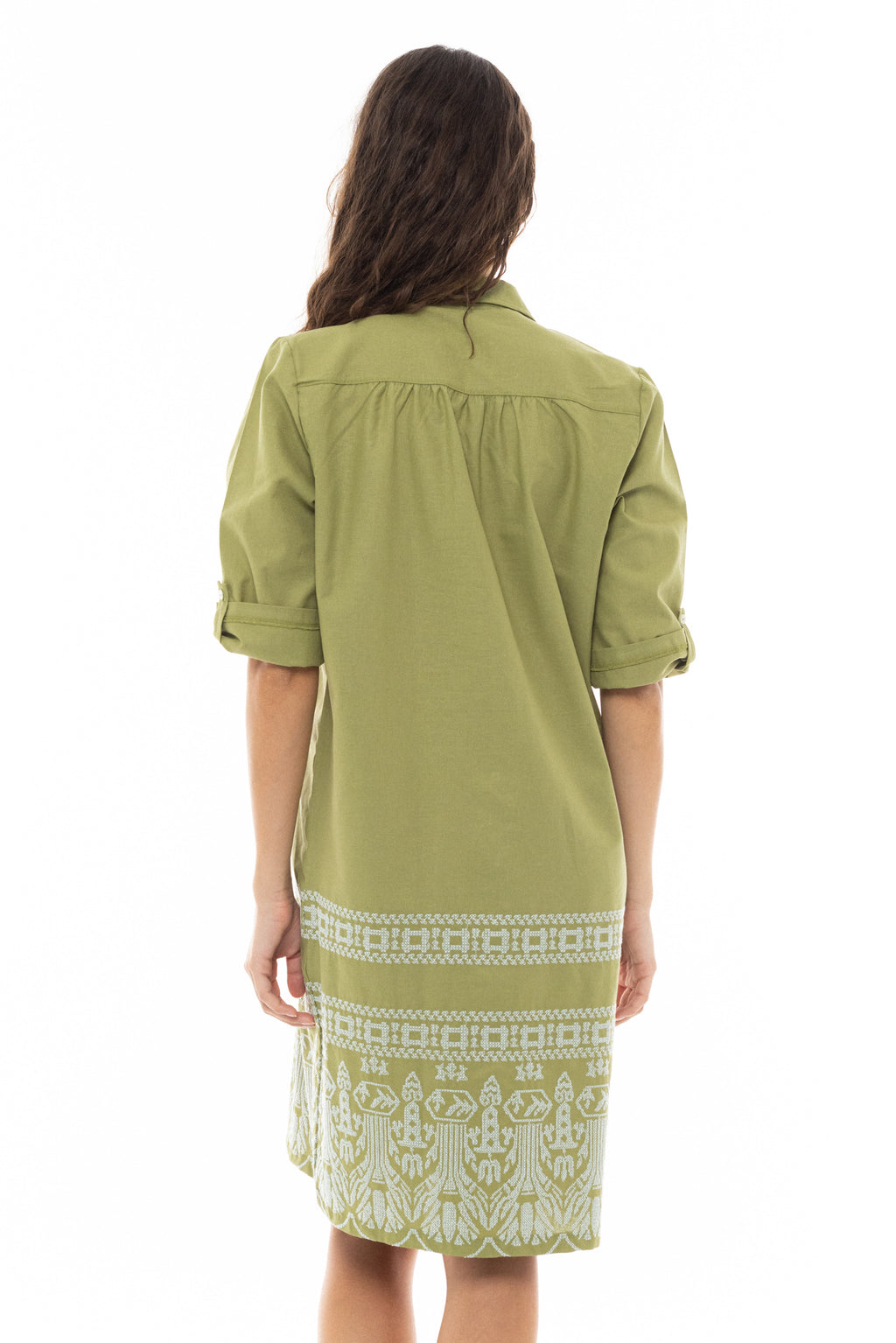 Pink Label - Beachwear Embroidery Green