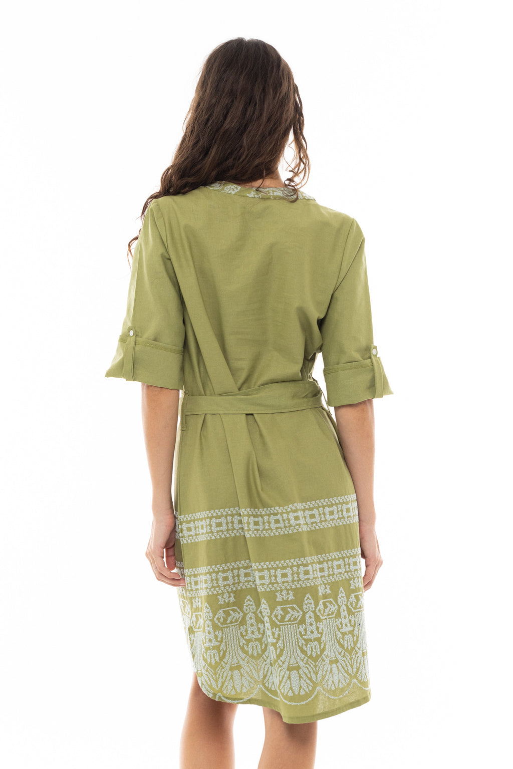 Pink Label - Beachwear Embroidery Green