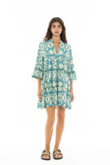 Pink Label - Beachwear Embroidery Aqua