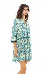 Pink Label - Beachwear Embroidery Aqua