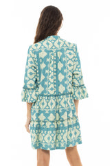 Pink Label - Beachwear Embroidery Aqua