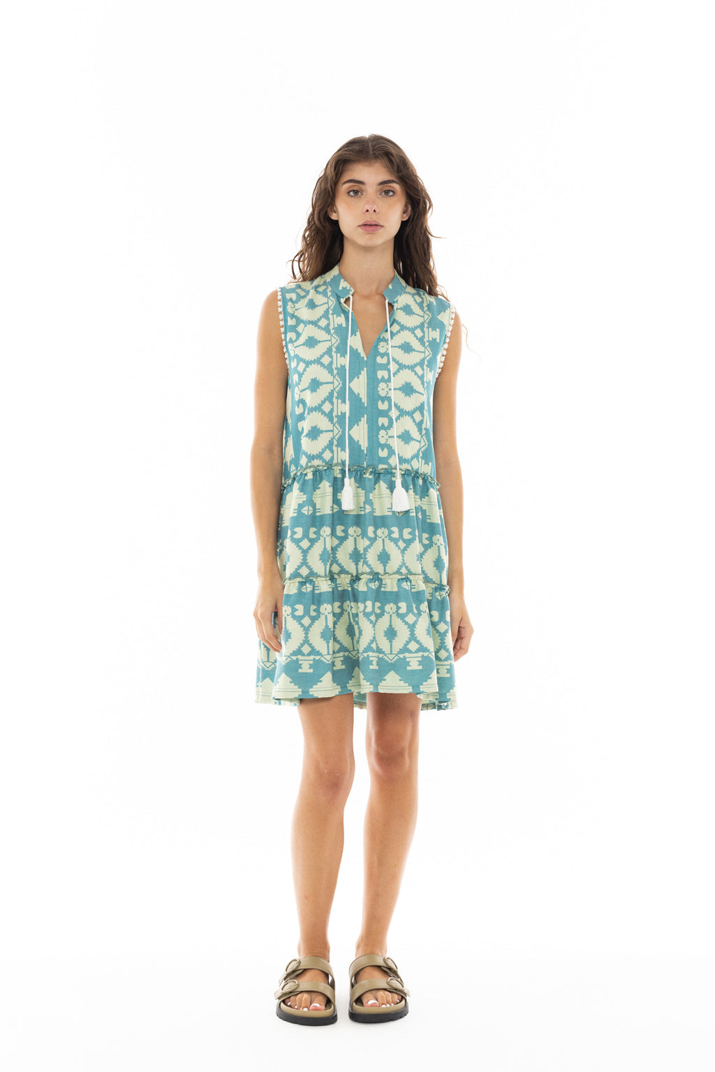 Pink Label - Beachwear Embroidery Aqua