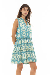 Pink Label - Beachwear Embroidery Aqua