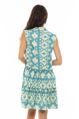 Pink Label - Beachwear Embroidery Aqua
