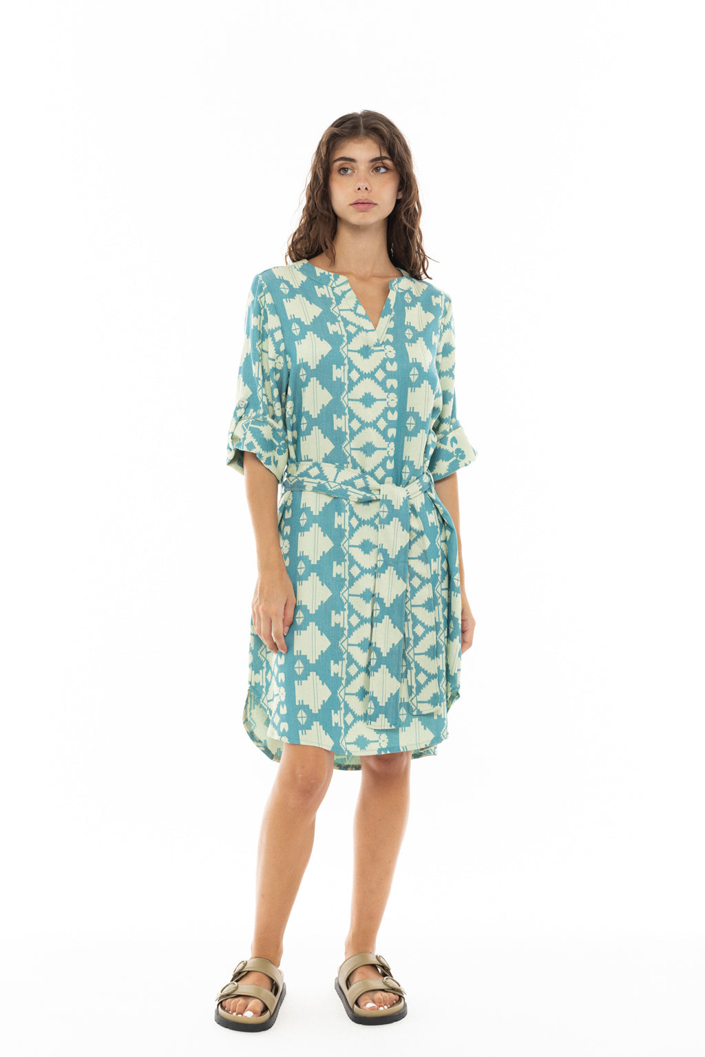 Pink Label - Beachwear Embroidery Aqua