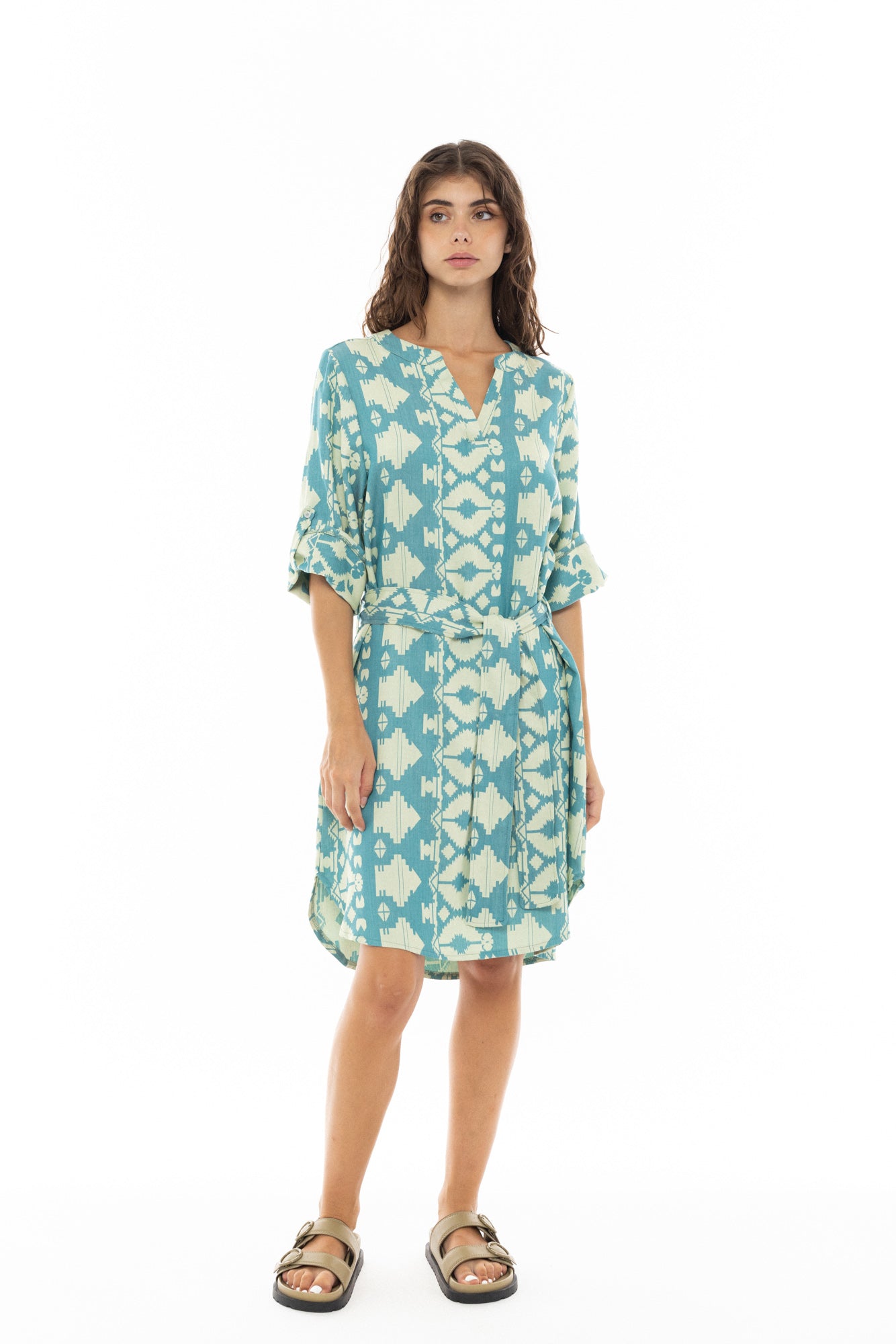 Pink Label - Beachwear Embroidery Aqua