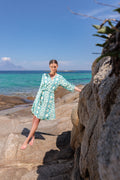Pink Label - Beachwear Embroidery Aqua