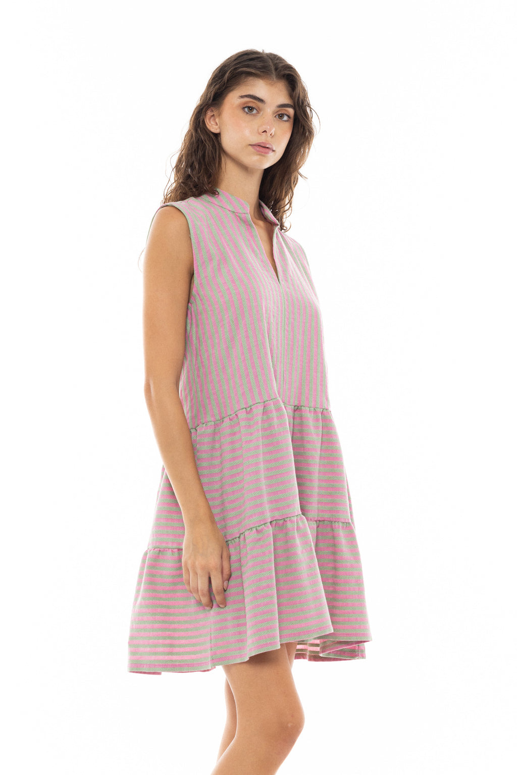 Pink Label - Beachwear Stripe Pink Green
