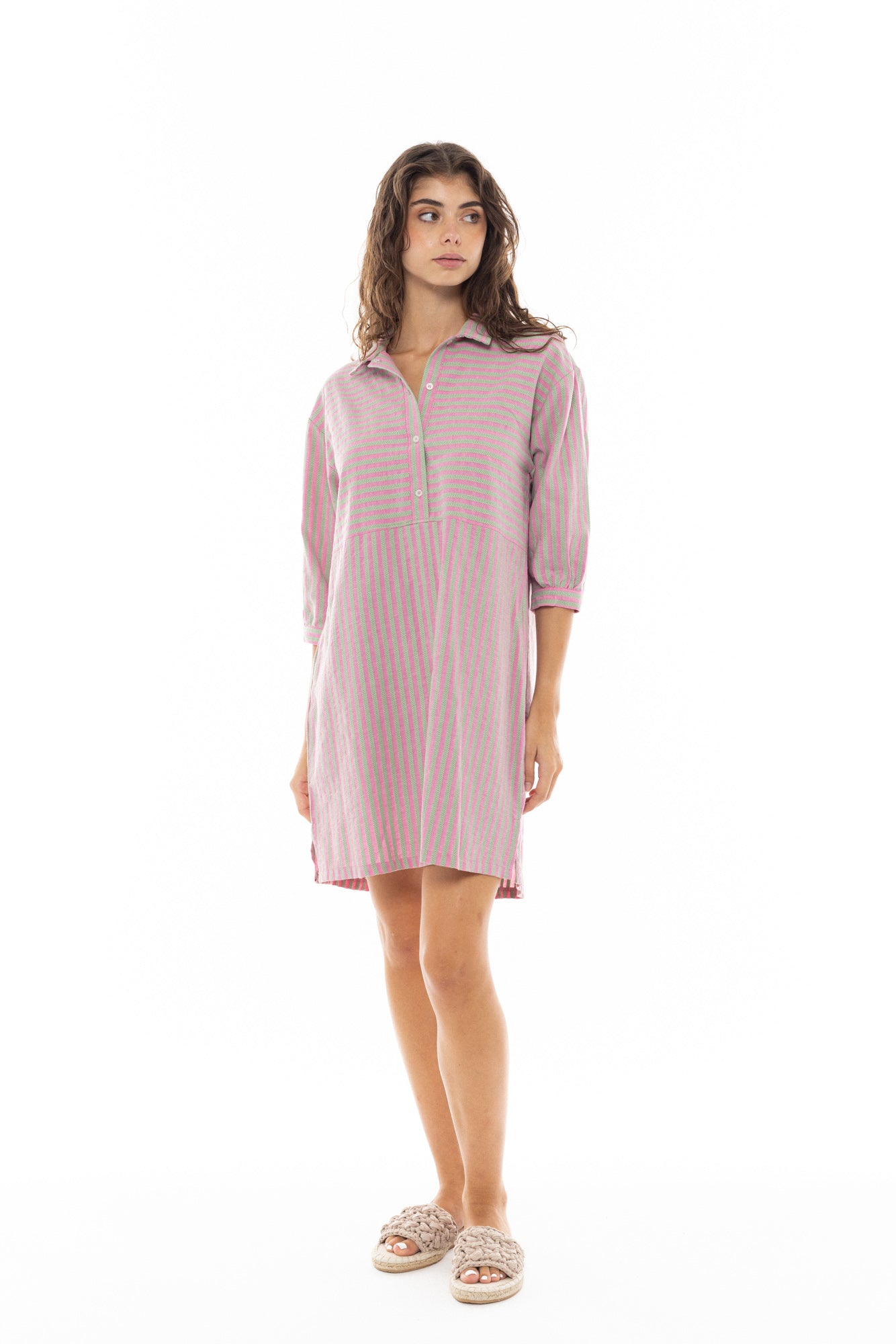 Pink Label - Beachwear Stripe Pink Green
