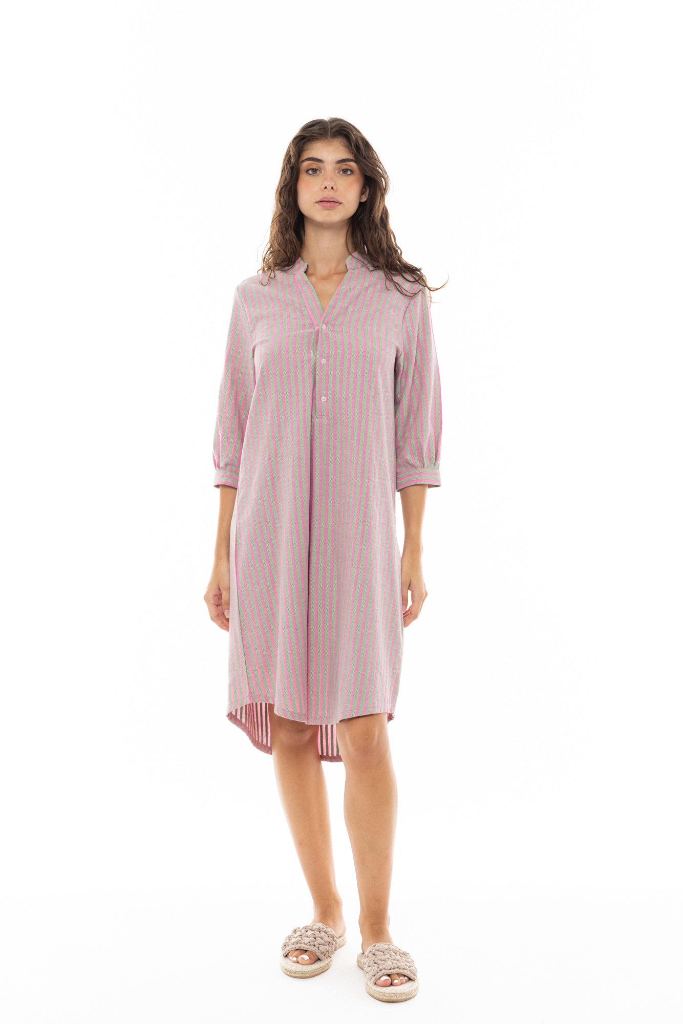 Pink Label - Beachwear Stripe Pink Green