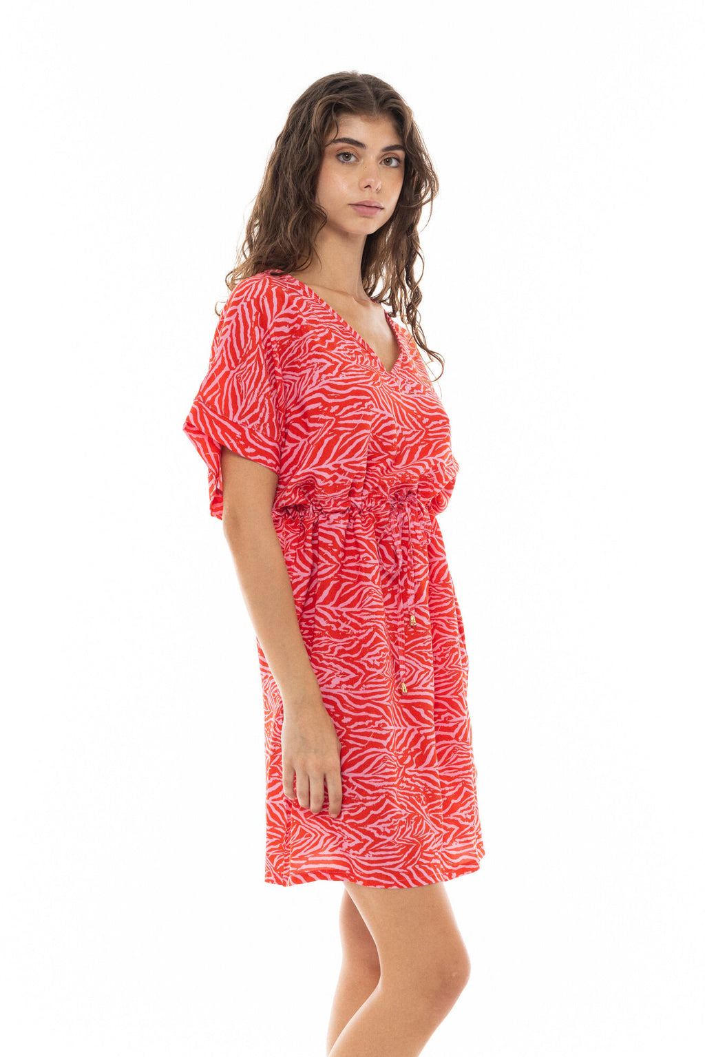 Pink Label - Beachwear Red Leo
