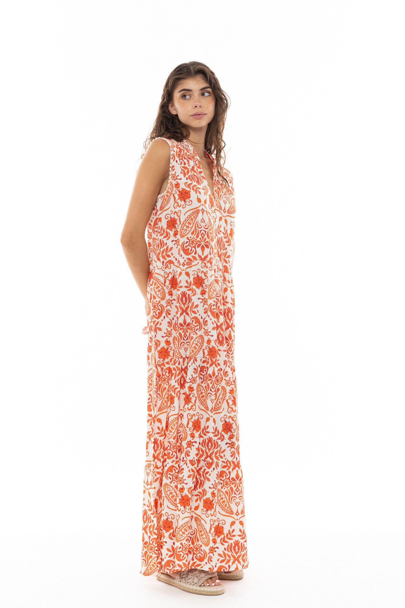 Pink Label - Beachwear Orange Flower