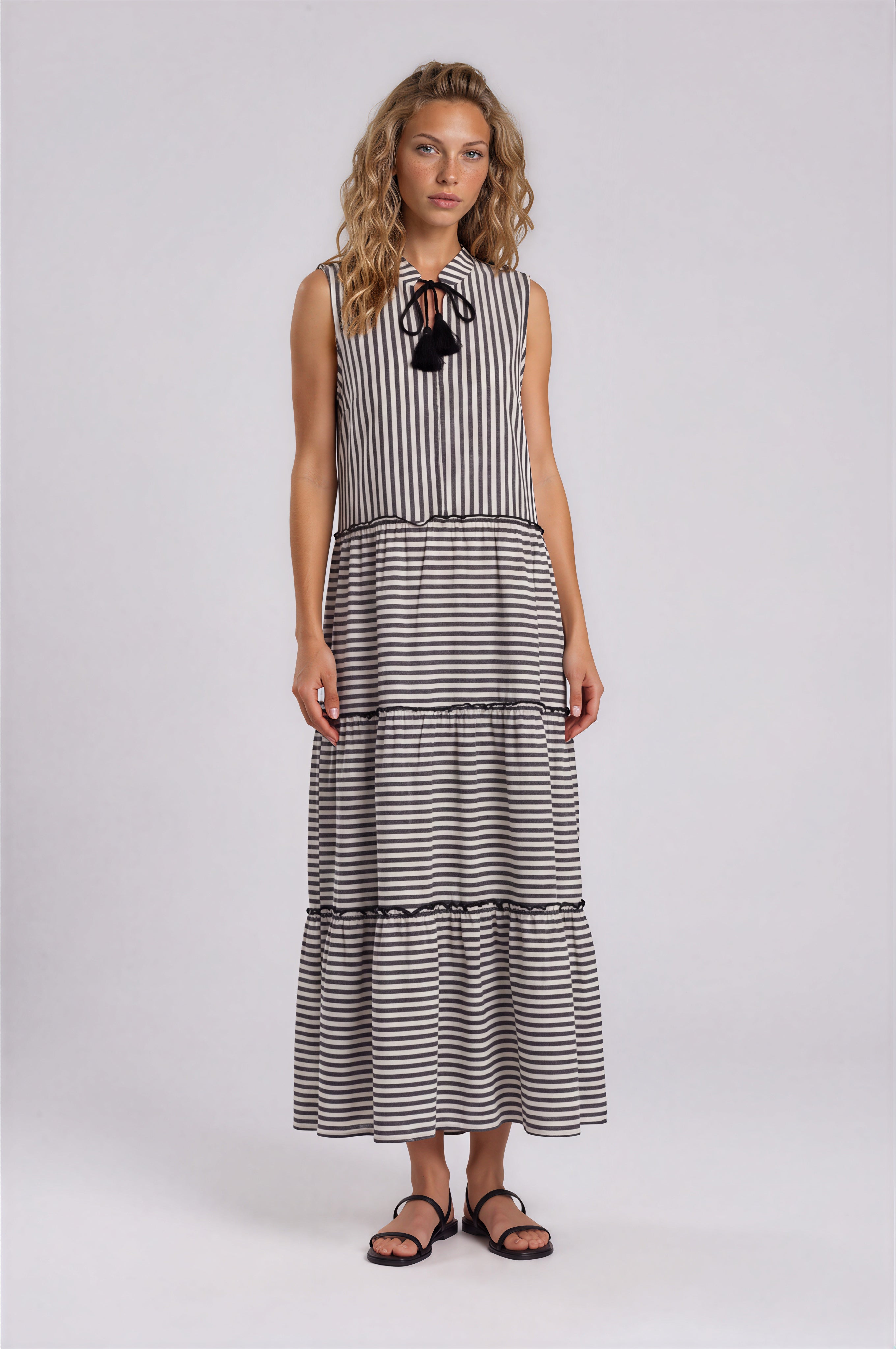 Pink Label - Beachwear Long Stripe Sand