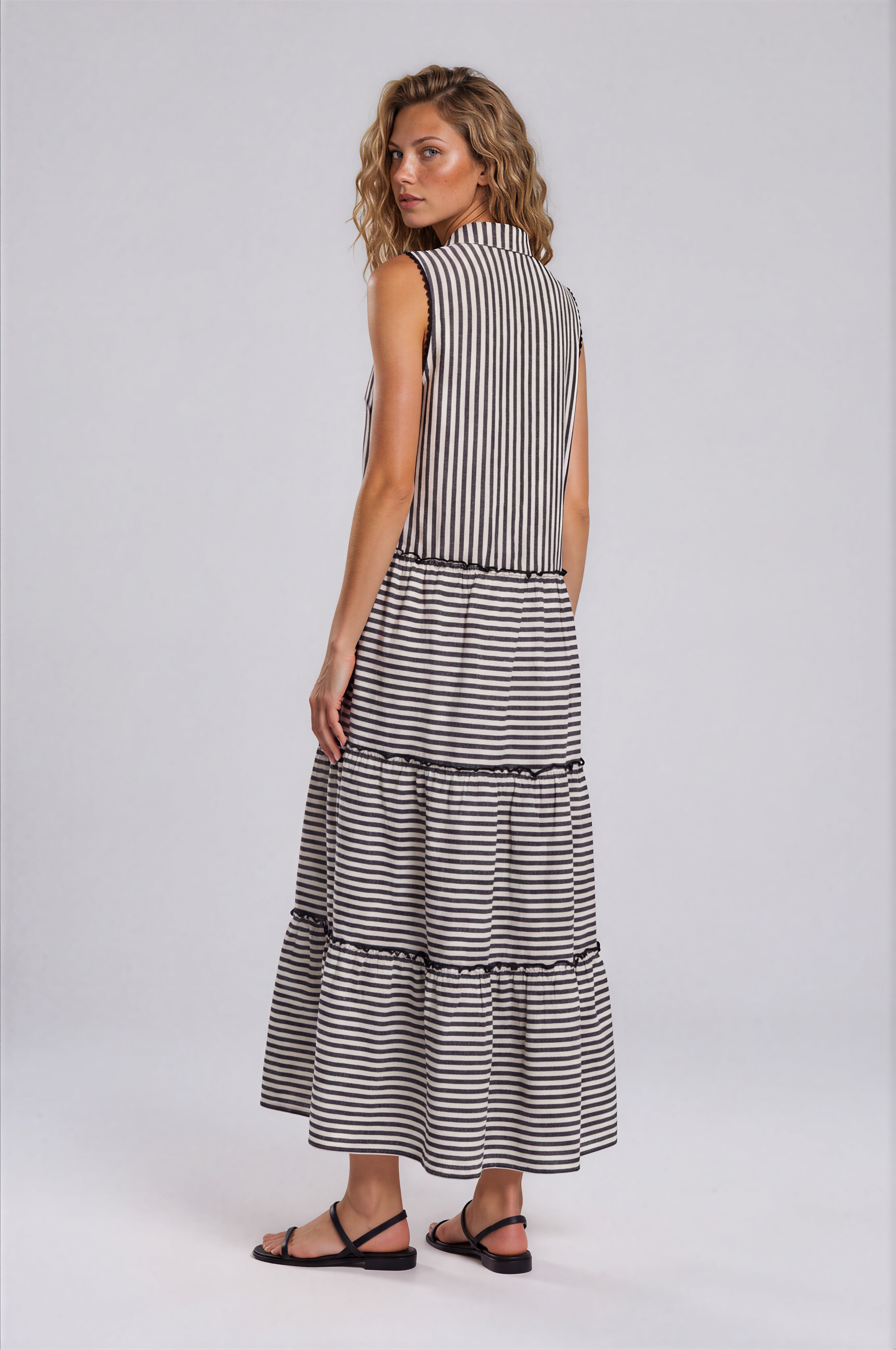 Pink Label - Beachwear Long Stripe Sand