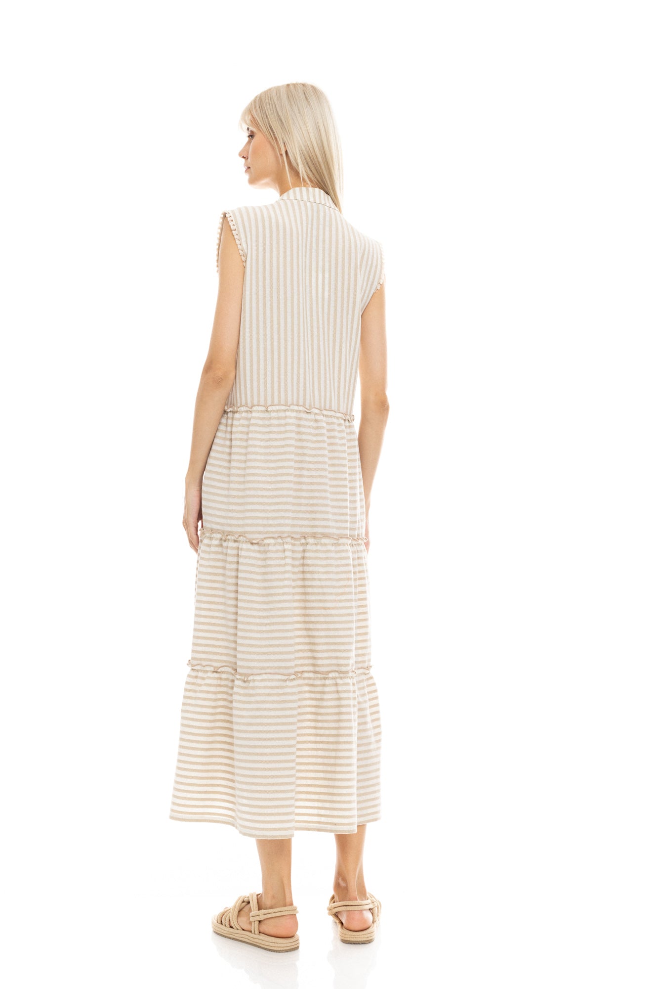 Pink Label - Beachwear Long Stripe Sand