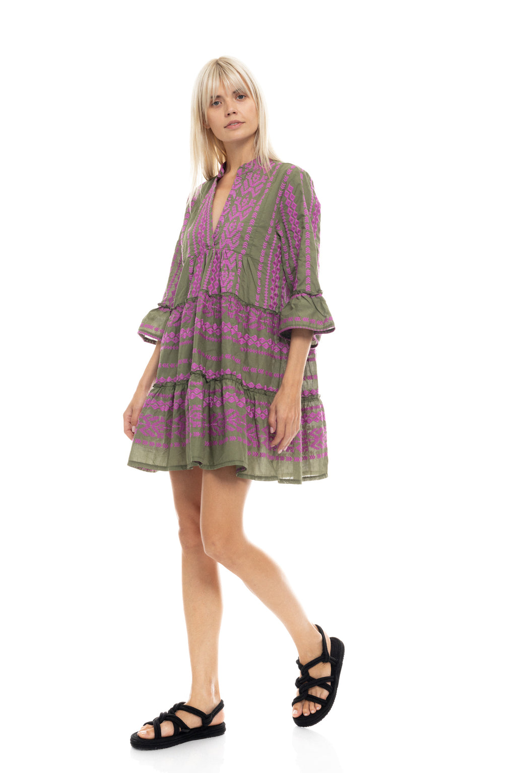 Pink Label - Beachwear Embrodery Magenta