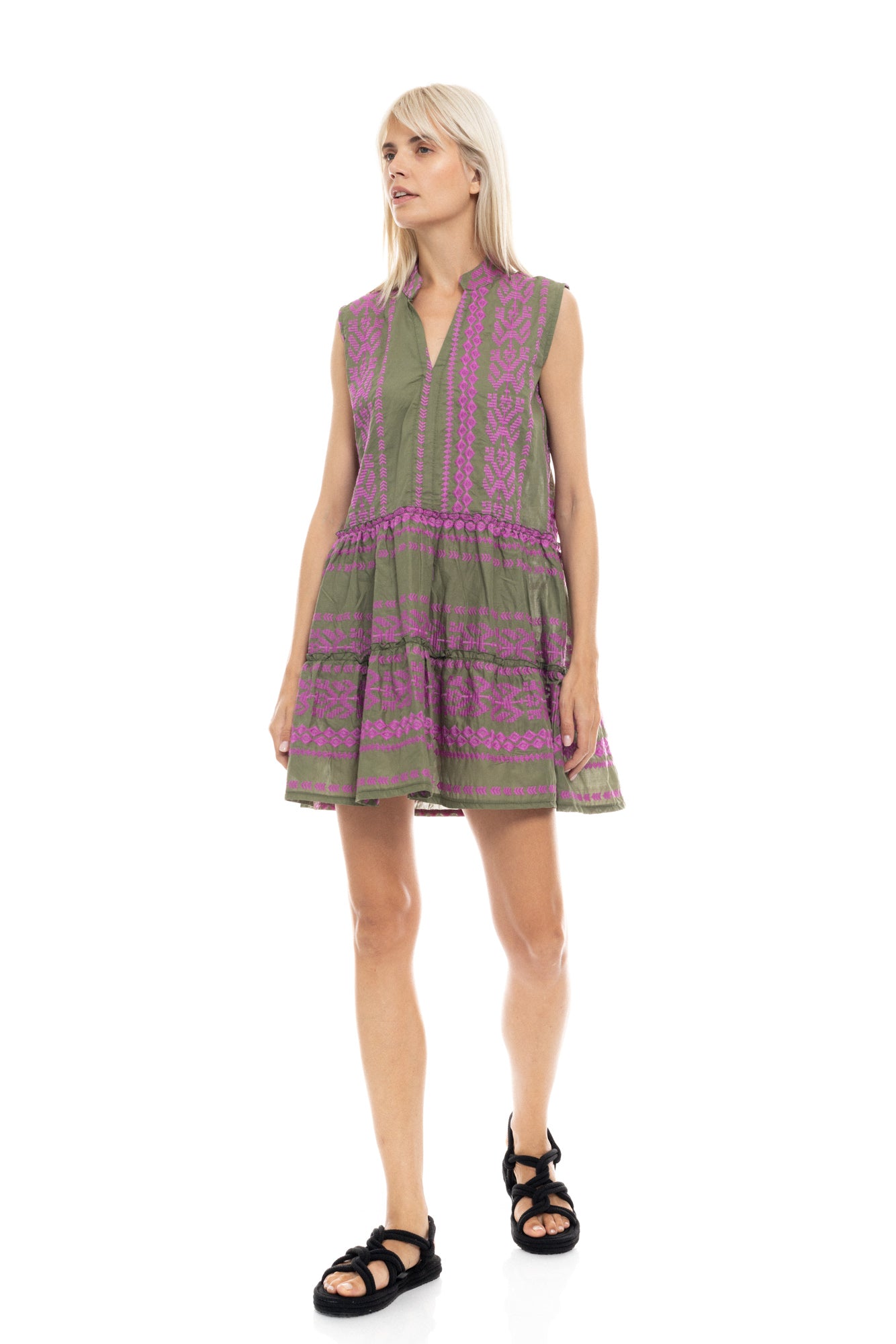 Pink Label - Beachwear Embrodery Magenta