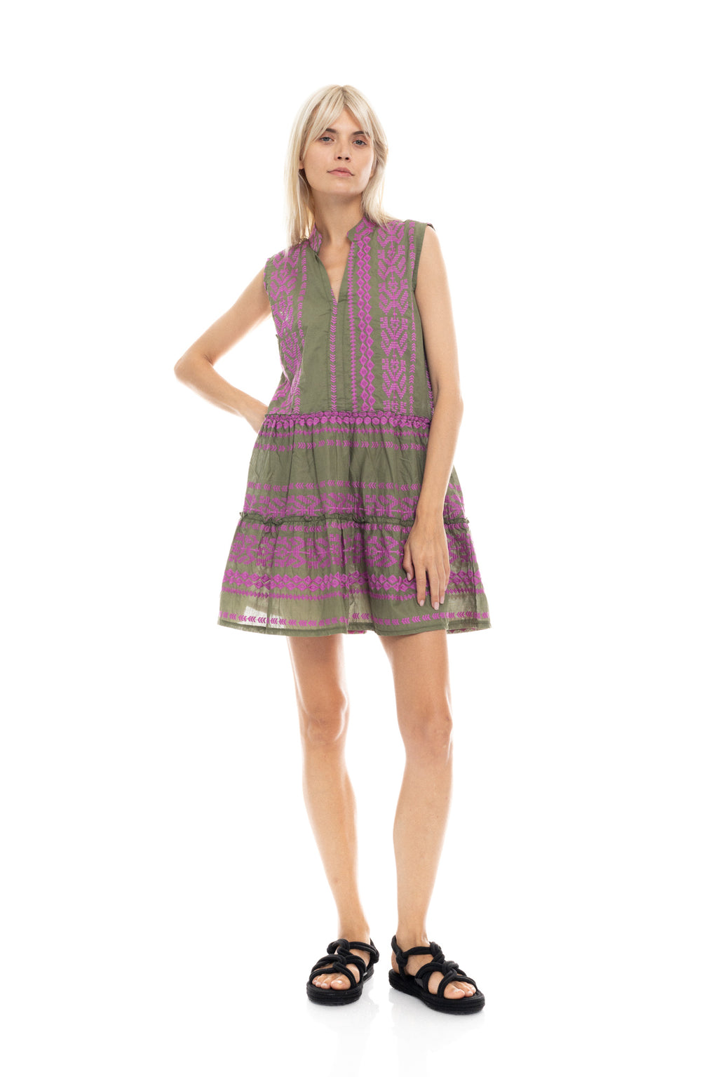 Pink Label - Beachwear Embrodery Magenta