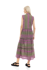 Pink Label - Beachwear Long Embrodery Magenta