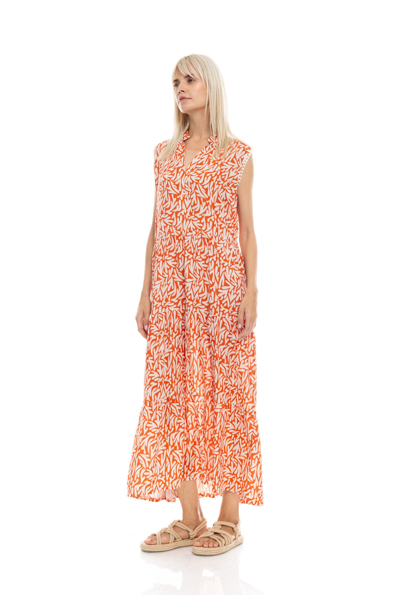 Pink Label - Beachwear Long Coral