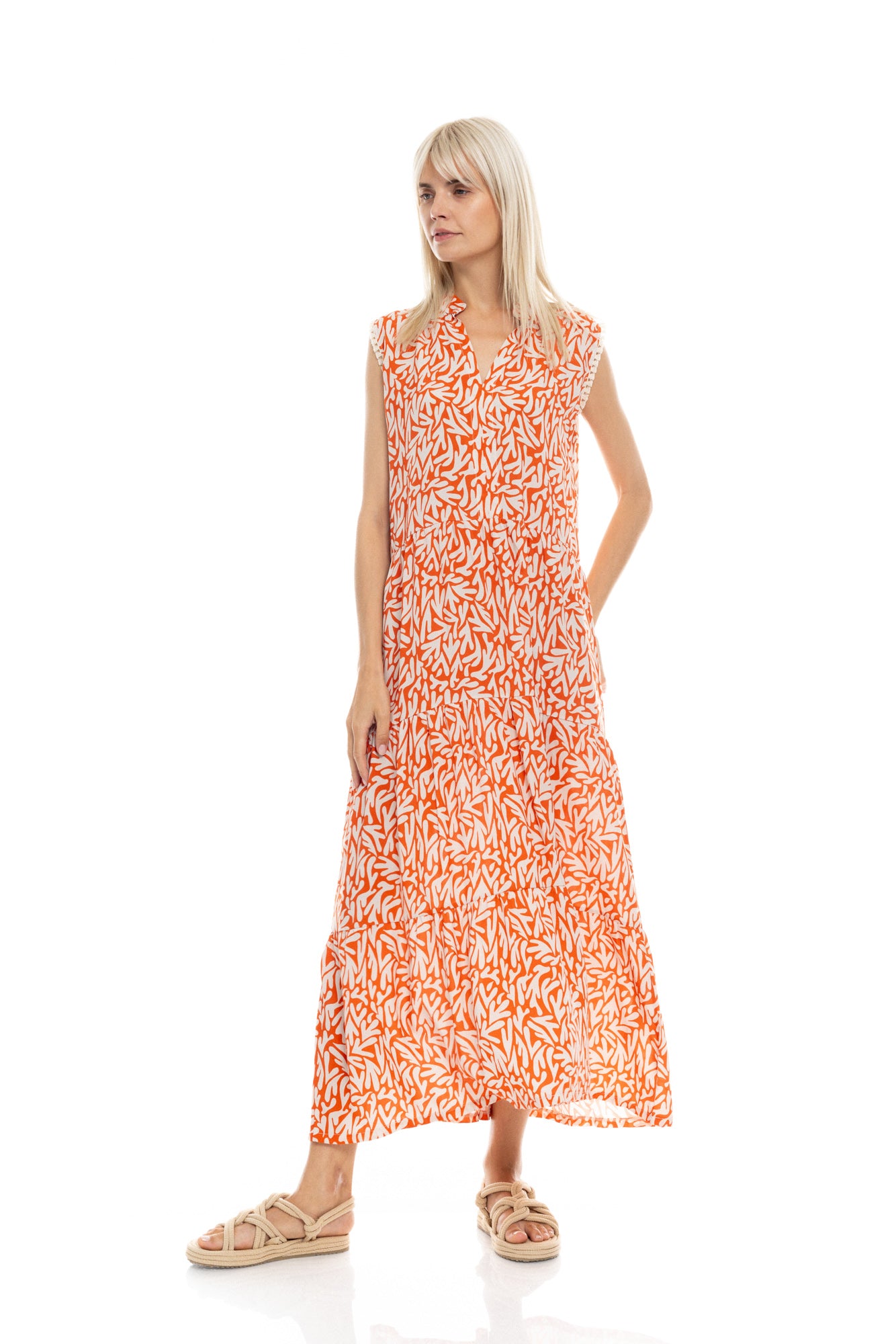 Pink Label - Beachwear Long Coral