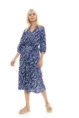 Pink Label - Beachwear Long Blue Palm