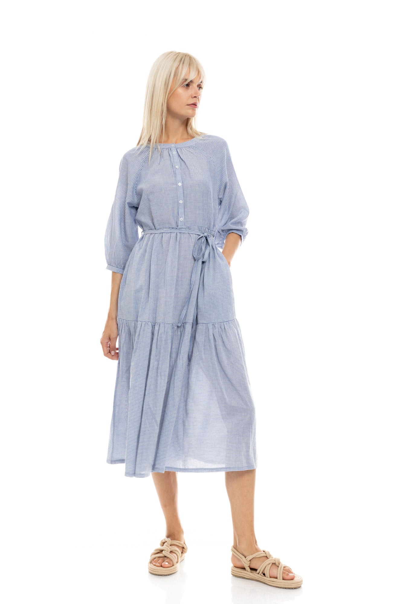 Pink Label - Beachwear Blue Stripe Long