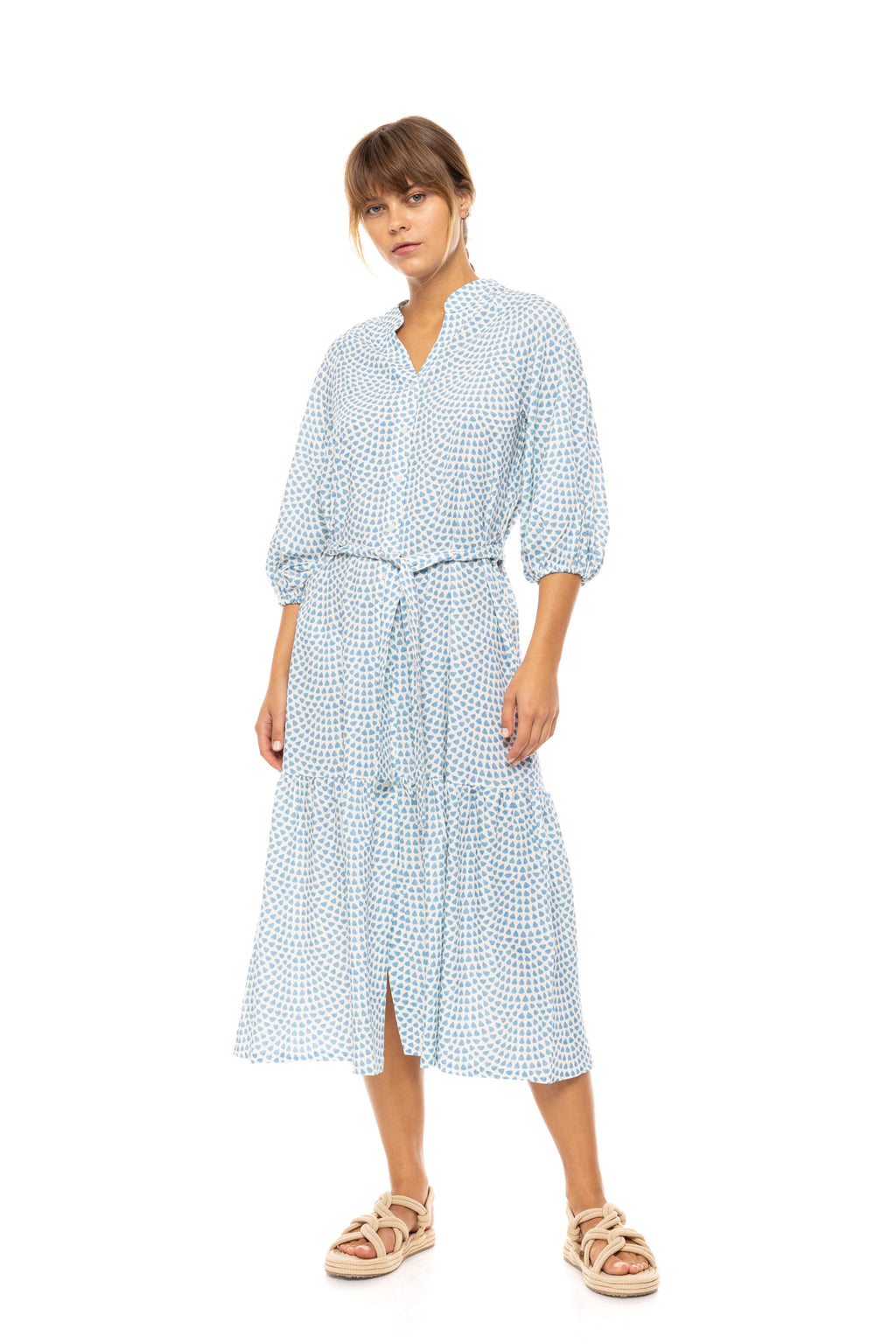 Pink Label - Beachwear Long Vista Blue & Cream