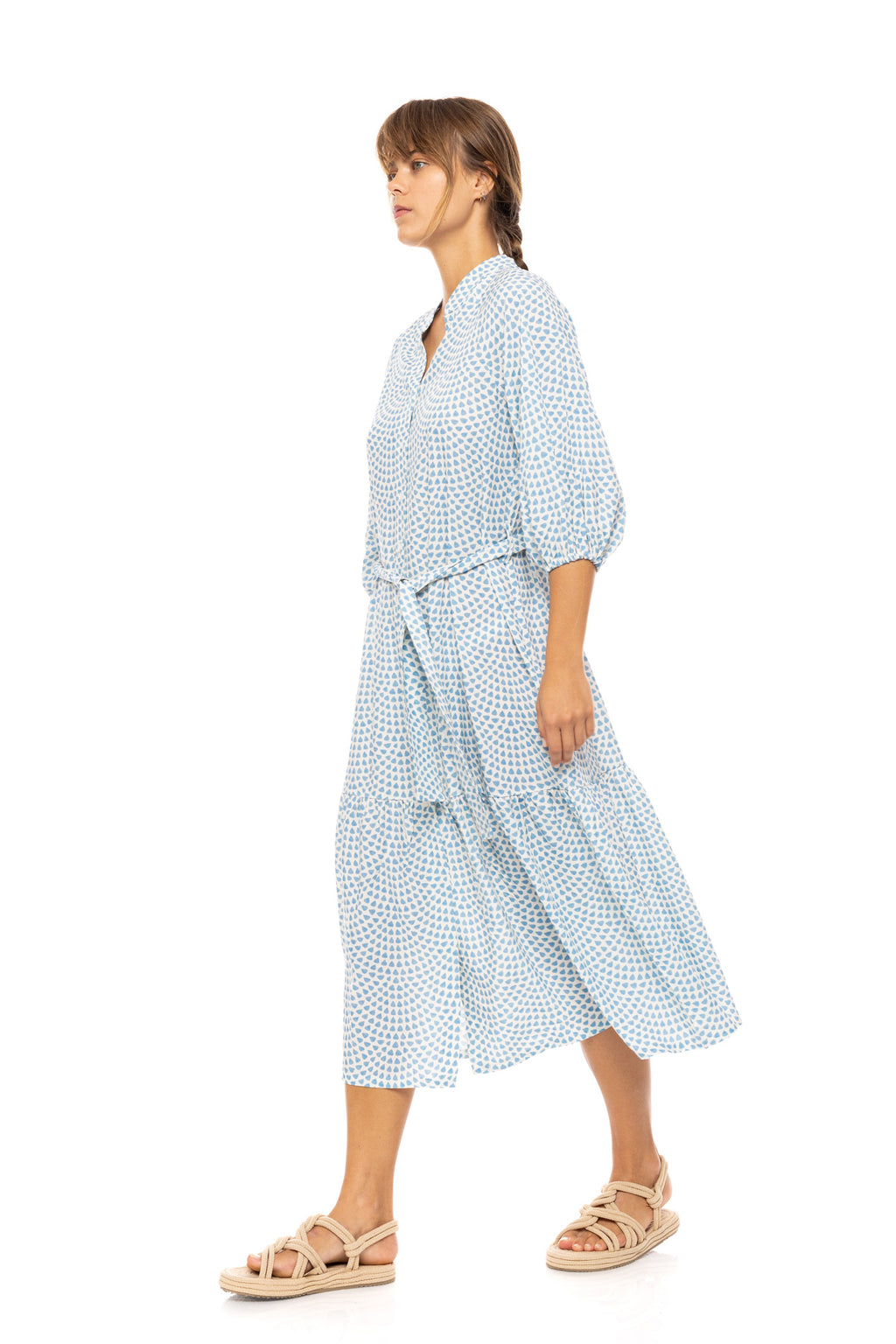 Pink Label - Beachwear Long Vista Blue & Cream