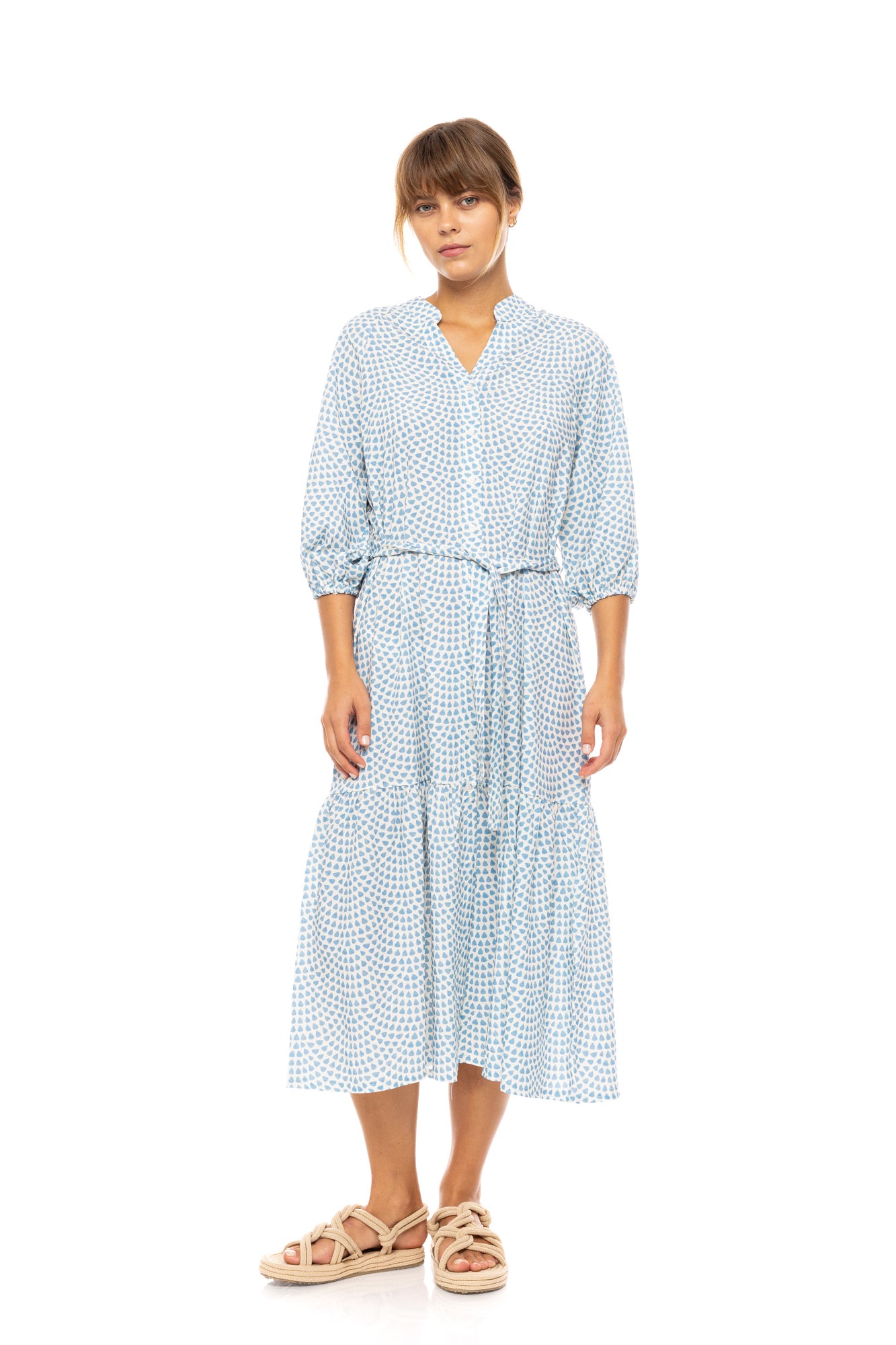 Pink Label - Beachwear Long Vista Blue & Cream