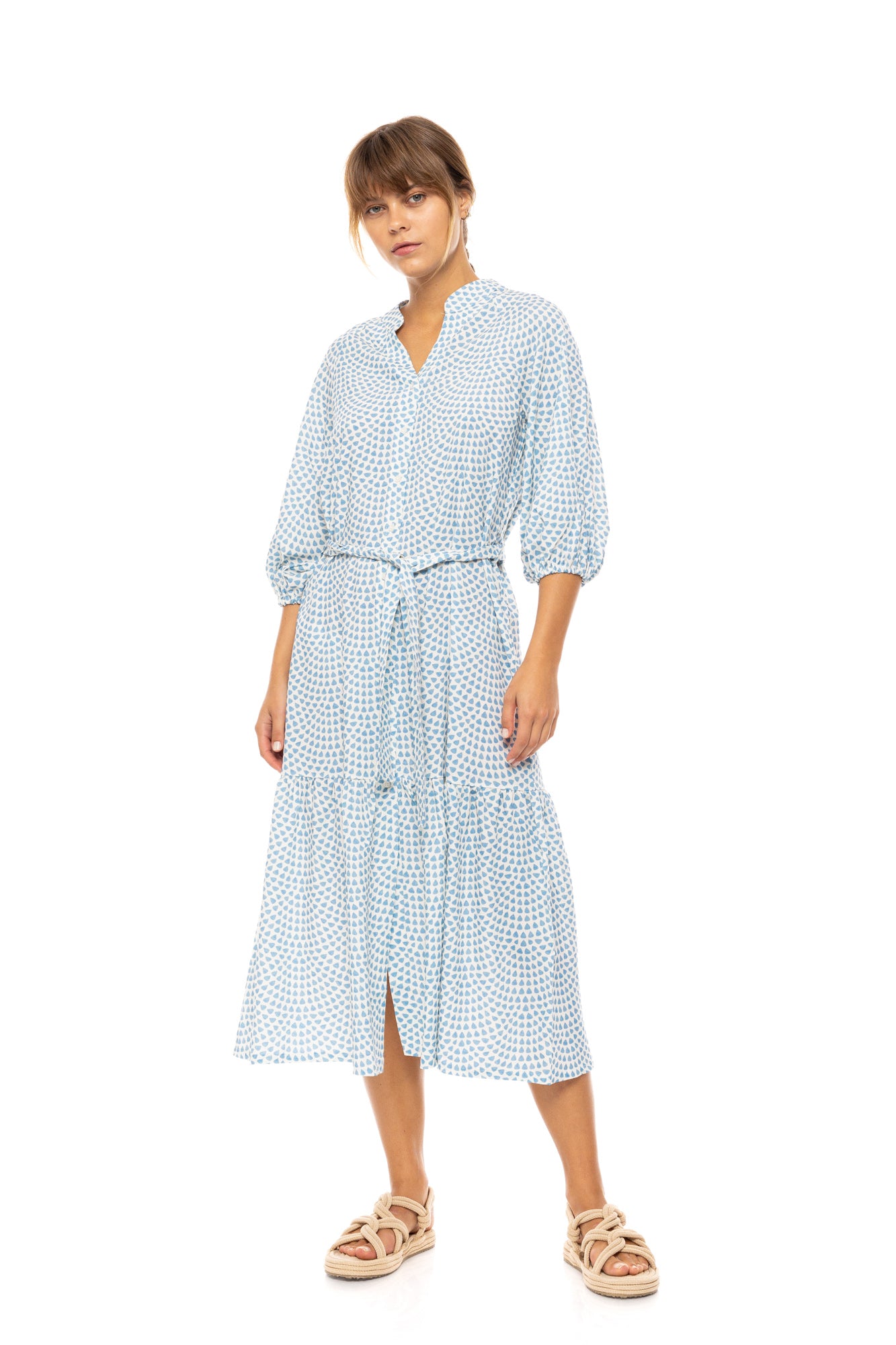 Pink Label - Beachwear Long Vista Blue & Cream