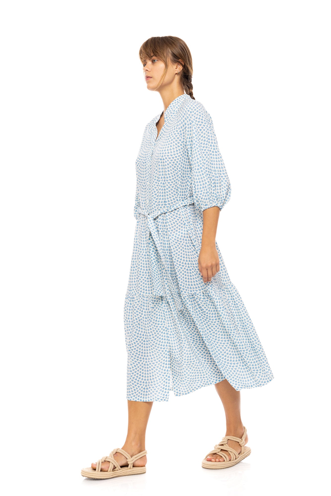 Pink Label - Beachwear Long Vista Blue & Cream