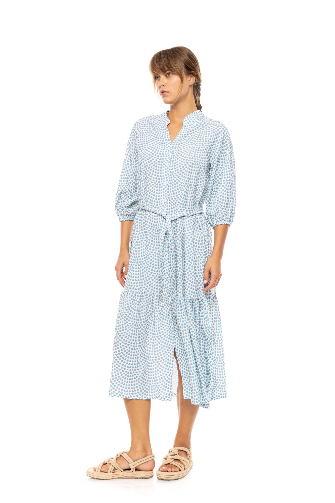 Pink Label - Beachwear Long Vista Blue & Cream