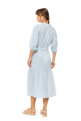 Pink Label - Beachwear Long Vista Blue & Cream