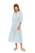 Pink Label - Beachwear Long Vista Blue & Cream