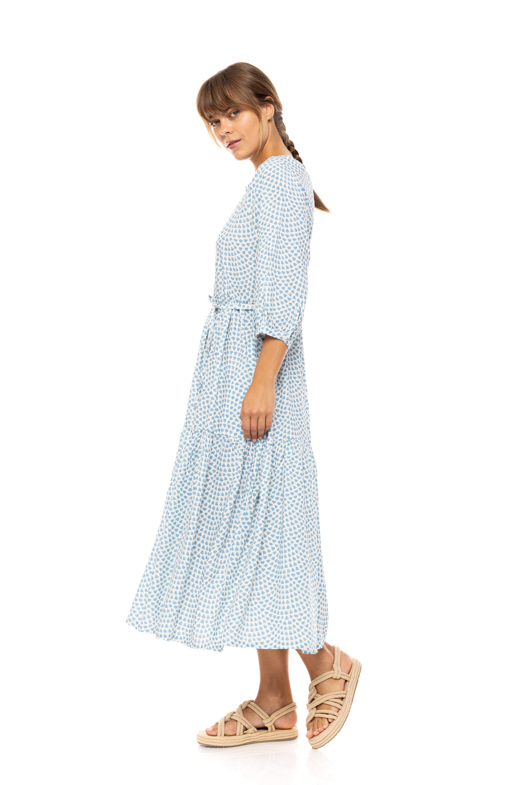 Pink Label - Beachwear Long Vista Blue & Cream
