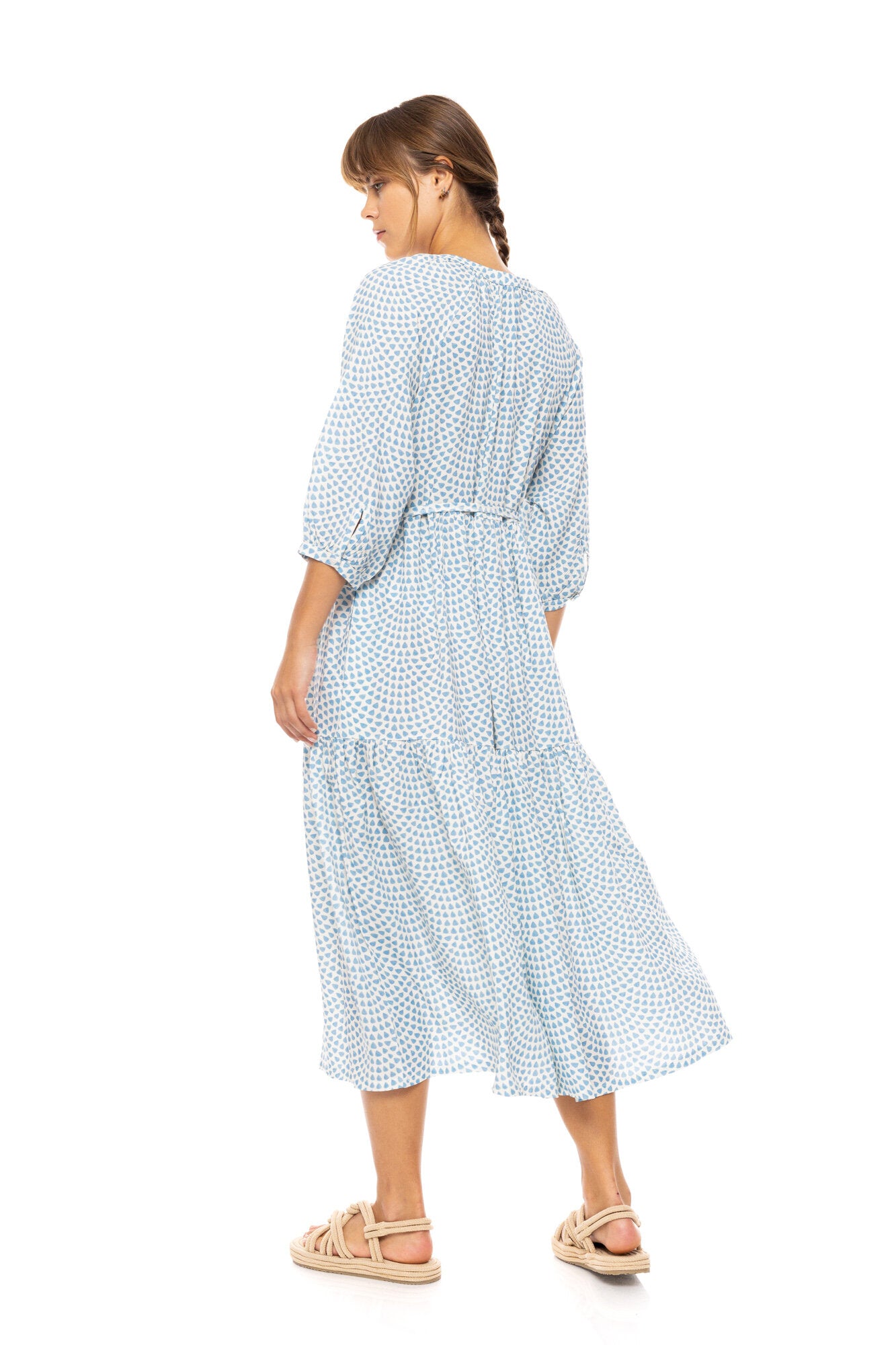 Pink Label - Beachwear Long Vista Blue & Cream