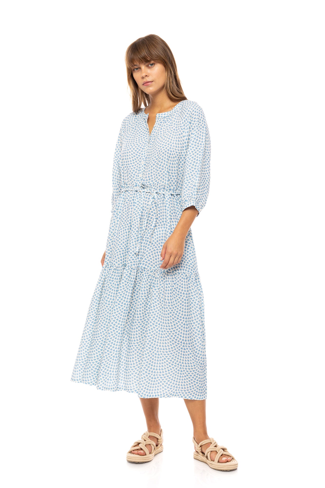 Pink Label - Beachwear Long Vista Blue & Cream