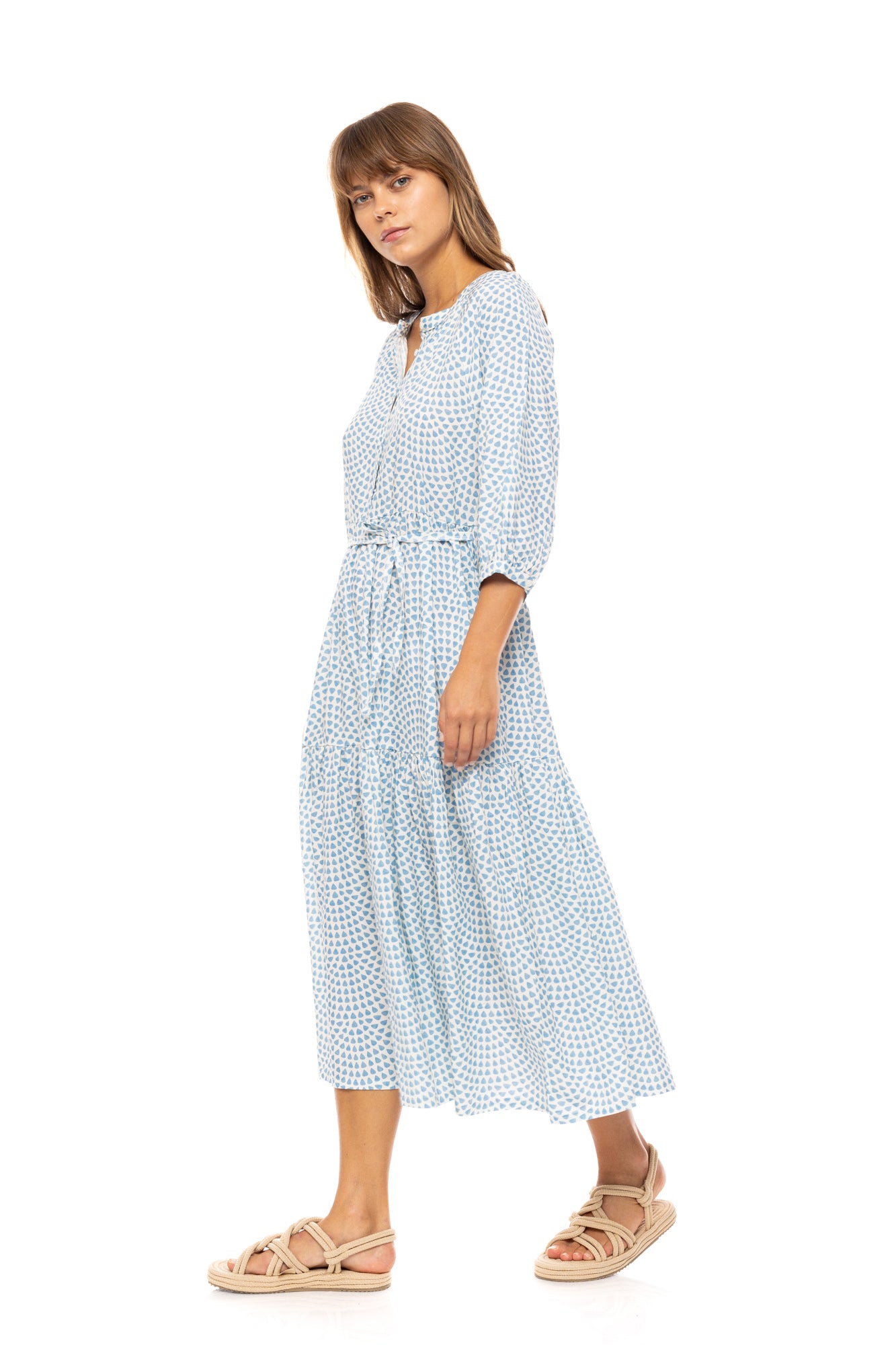 Pink Label - Beachwear Long Vista Blue & Cream