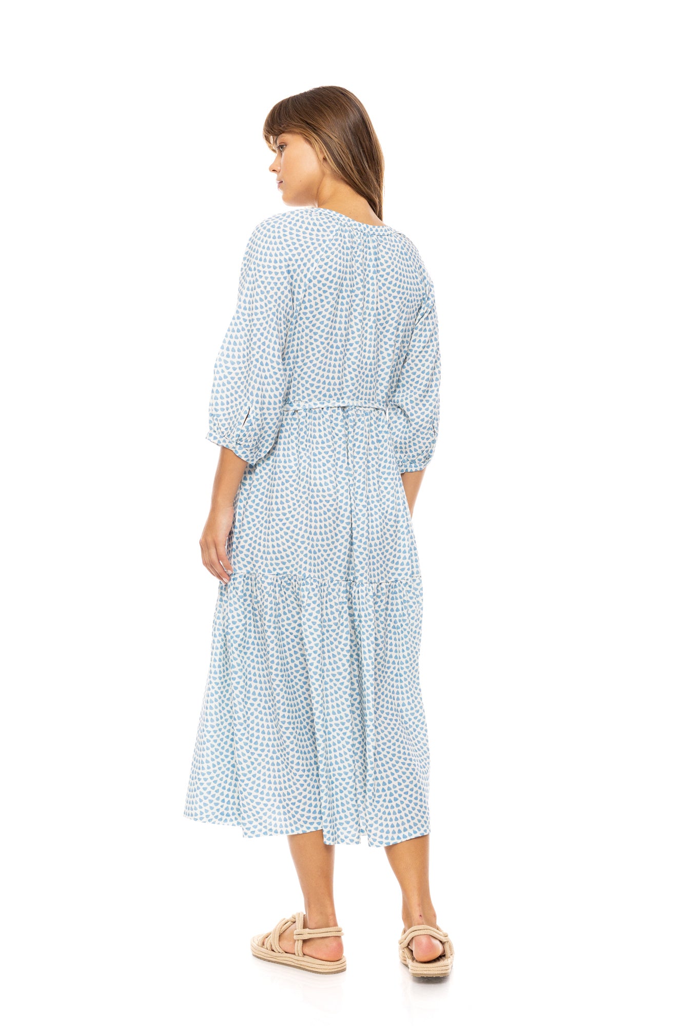 Pink Label - Beachwear Long Vista Blue & Cream