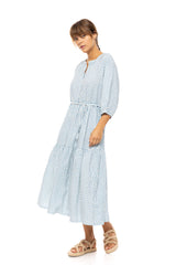Pink Label - Beachwear Long Vista Blue & Cream