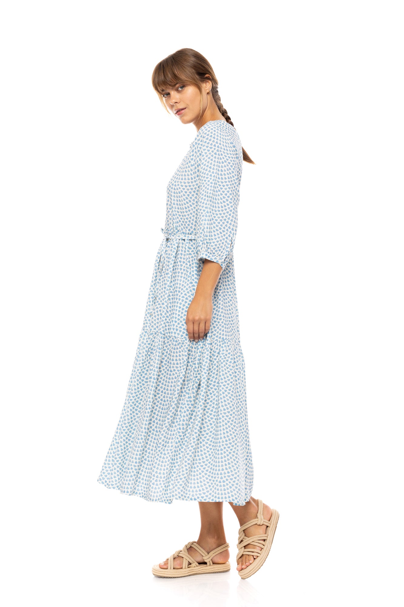 Pink Label - Beachwear Long Vista Blue & Cream