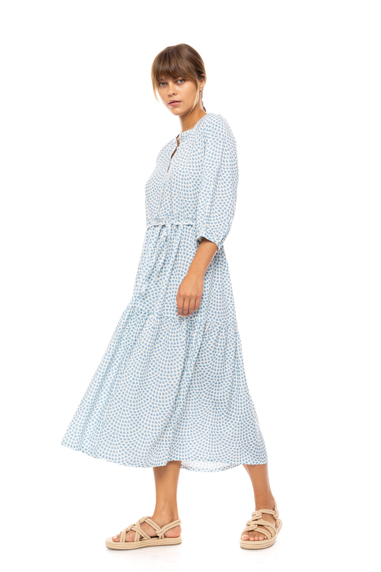 Pink Label - Beachwear Long Vista Blue & Cream