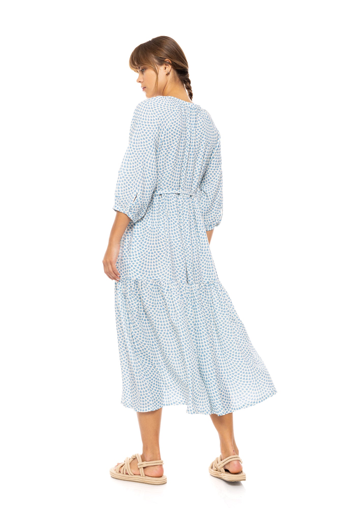 Pink Label - Beachwear Long Vista Blue & Cream