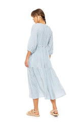 Pink Label - Beachwear Long Vista Blue & Cream