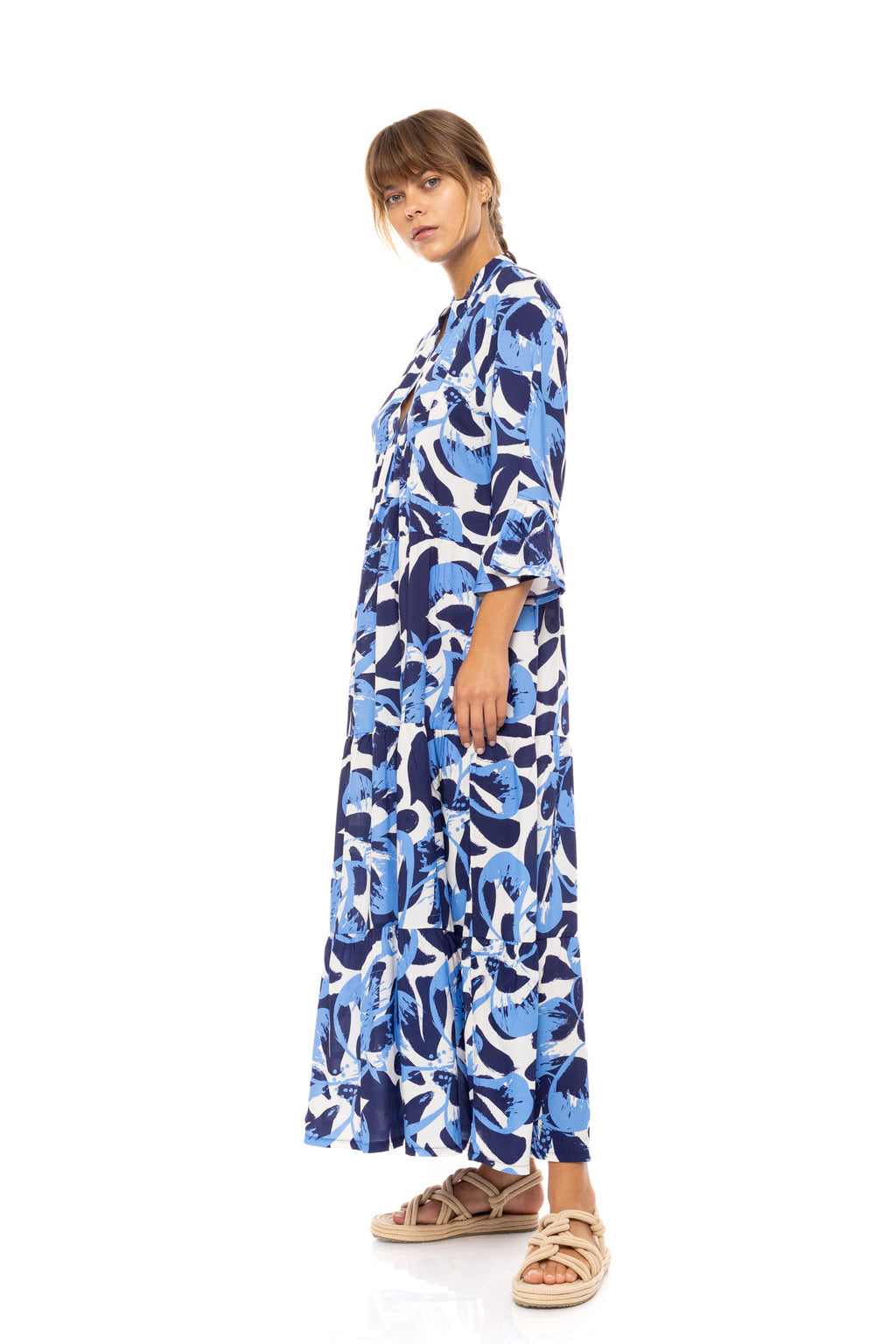 Pink Label - Beachwear Long Abstract Floral