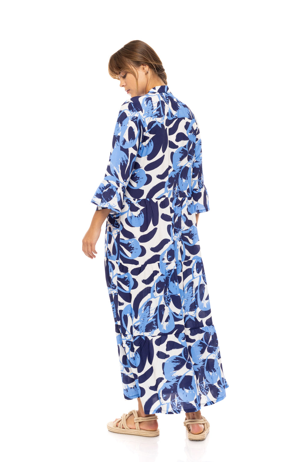 Pink Label - Beachwear Long Abstract Floral